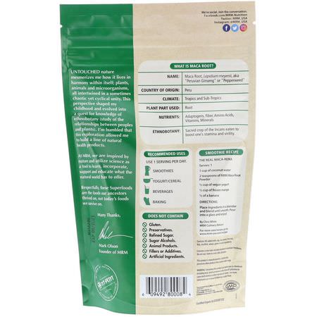 瑪咖, 順勢療法: MRM, Raw Organic Maca Root Powder, 8.5 oz (240 g)