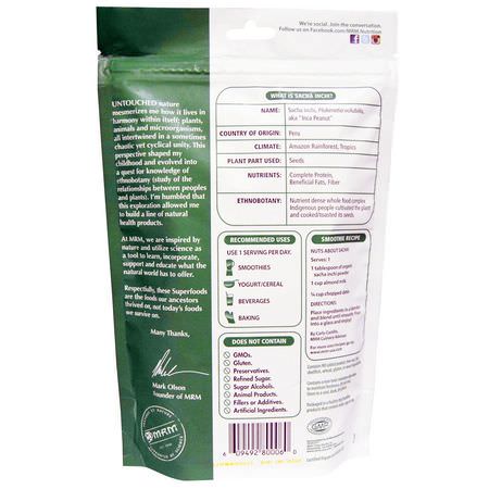 超級食品, 綠色食品: MRM, Raw Organic Sacha Inchi Powder, 8.5 oz (240 g)