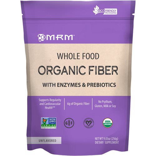 MRM, Whole Food, Organic Fiber with Enzymes and Prebiotics, Unflavored, 9.3 oz (256 g) Review
