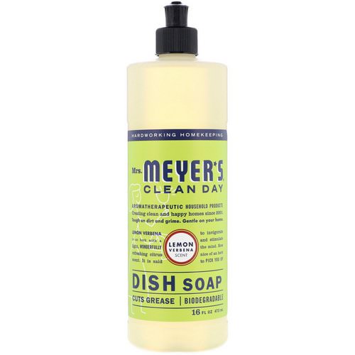 Mrs. Meyers Clean Day, Dish Soap, Lemon Verbena Scent, 16 fl oz (473 ml) Review