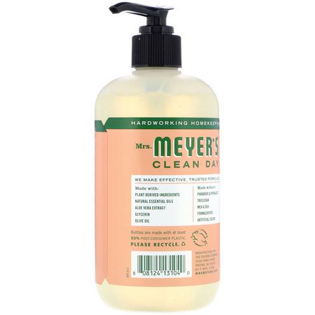 洗手液, 淋浴: Mrs. Meyers Clean Day, Hand Soap, Geranium Scent, 12.5 fl oz (370 ml)