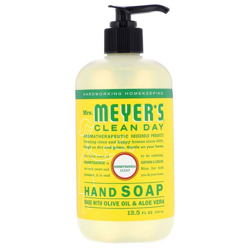 Mrs. Meyers Clean Day, Hand Soap, Honeysuckle Scent, 12.5 fl oz (370 ml) Review