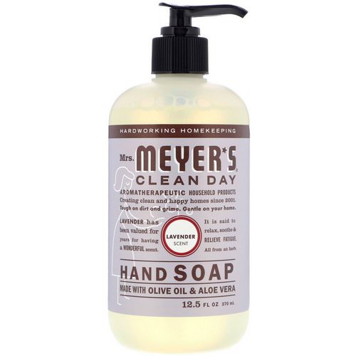 Mrs. Meyers Clean Day, Hand Soap, Lavender Scent, 12.5 fl oz (370 ml) Review