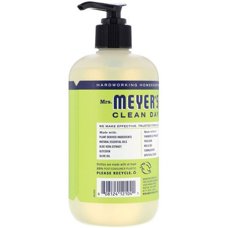 洗手液, 淋浴: Mrs. Meyers Clean Day, Hand Soap, Lemon Verbena Scent, 12.5 fl oz (370 ml)