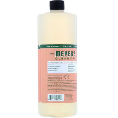 家用表面清潔劑: Mrs. Meyers Clean Day, Multi-Surface Concentrate, Geranium, 32 fl oz (946 ml)