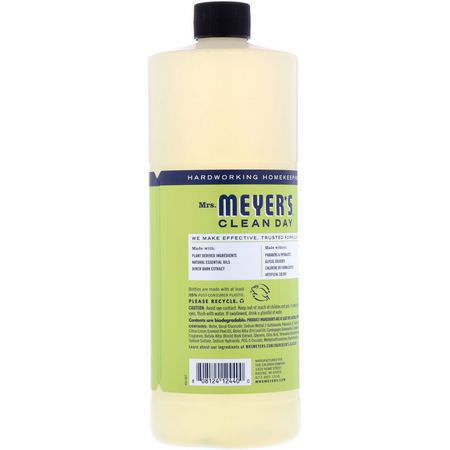 家用表面清潔劑: Mrs. Meyers Clean Day, Multi-Surface Concentrate, Lemon Verbena Scent, 32 fl oz (946 ml)