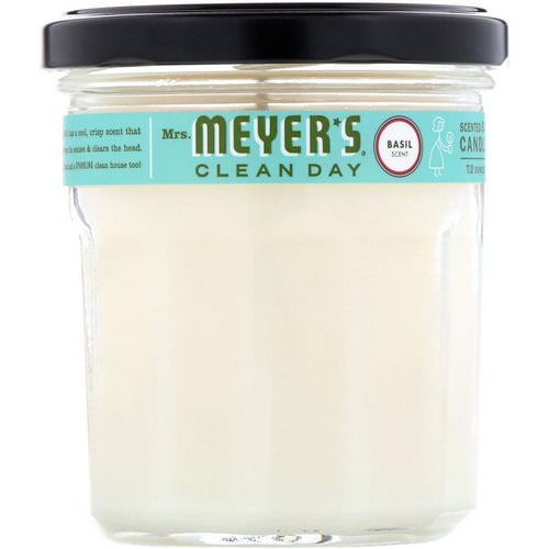 Mrs. Meyers Clean Day, Scented Soy Candle, Basil Scent, 7.2 oz Review