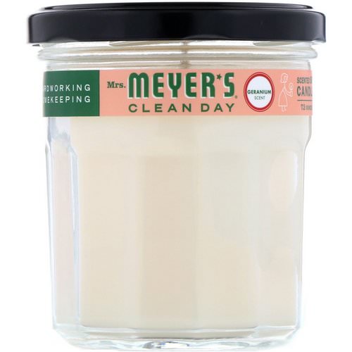 Mrs. Meyers Clean Day, Scented Soy Candle, Geranium Scent, 7.2 oz Review