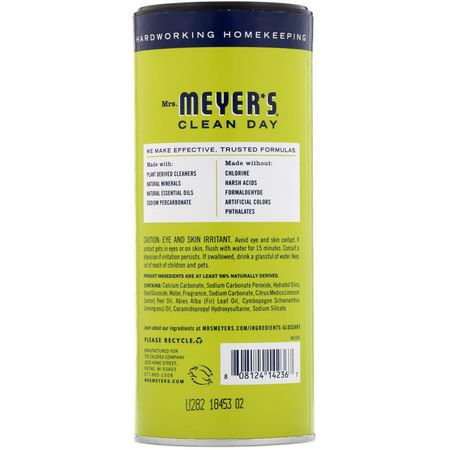 家用表面清潔劑: Mrs. Meyers Clean Day, Surface Scrub, Lemon Verbena Scent, 11 oz (311g)