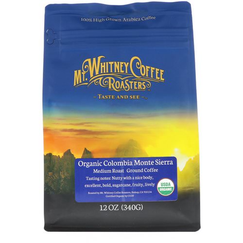 Mt. Whitney Coffee Roasters, Organic Colombia Monte Sierra, Medium Roast Ground Coffee, 12 oz (340 g) Review
