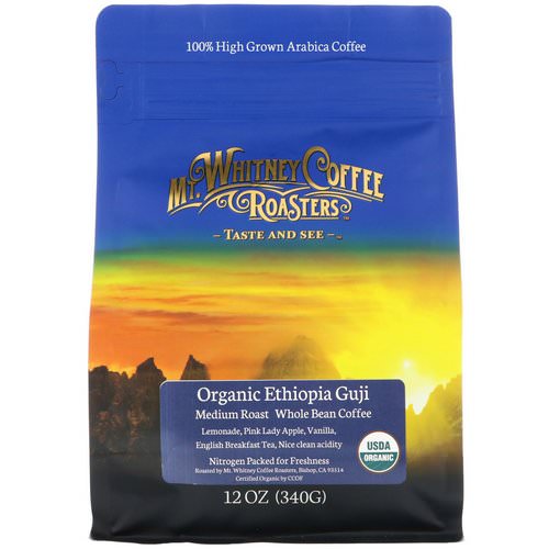 Mt. Whitney Coffee Roasters, Organic Ethiopia Guji, Medium Roast, Whole Bean Coffee, 12 oz (340 g) Review