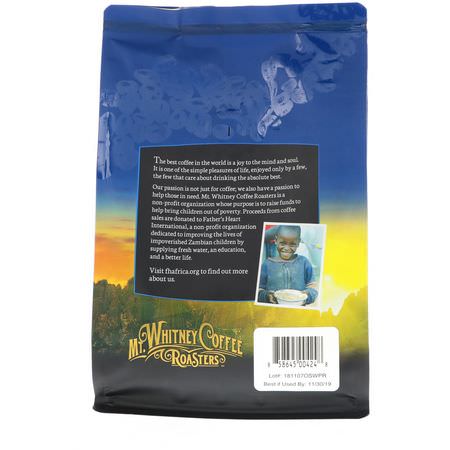 中度烘烤咖啡: Mt. Whitney Coffee Roasters, Organic Peru Decaf, Medium Roast, Ground Coffee, 12 oz (340 g)