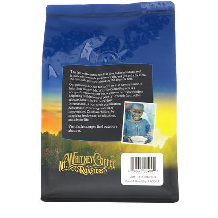中度烘焙咖啡: Mt. Whitney Coffee Roasters, Organic Peru, Medium Roast Whole Bean Coffee, 12 oz (340 g)