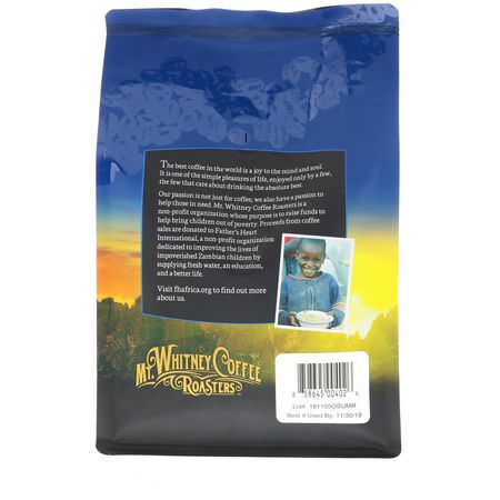 黑烤咖啡: Mt. Whitney Coffee Roasters, Organic Sumatra Gayo Mountain, Medium Plus Roast, Whole Bean Coffee, 12 oz (340 g)