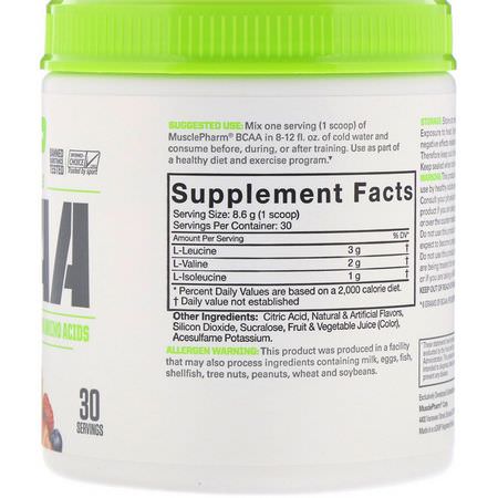 BCAA, 氨基酸: MusclePharm, BCAA Essentials, Fruit Punch, 0.57 lbs (258 g)