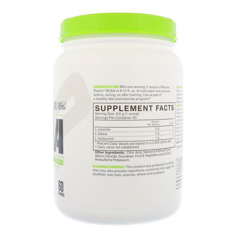 BCAA, 氨基酸: MusclePharm, BCAA Essentials, Fruit Punch, 1.14 lbs (516 g)