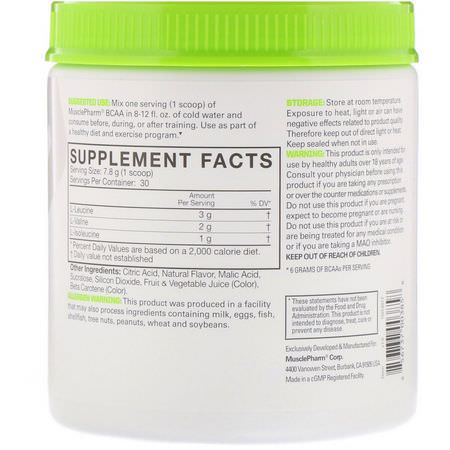 BCAA, 氨基酸: MusclePharm, BCAA Essentials, Lemon Lime, 0.52 lbs (234 g)
