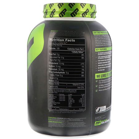 乳清蛋白, 運動營養: MusclePharm, Combat 100% Isolate, Chocolate Milk, 5 lb (2268 g)