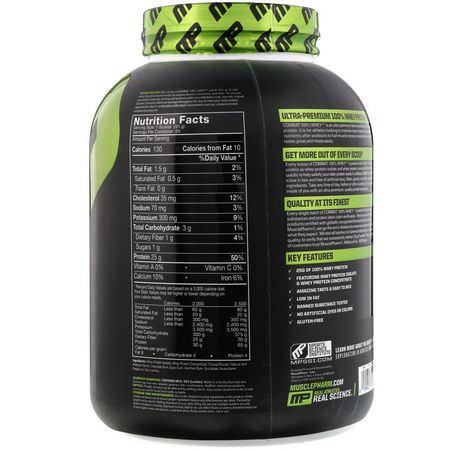 乳清蛋白, 運動營養: MusclePharm, Combat 100% Whey Protein, Chocolate Milk, 5 lbs (2269 g)