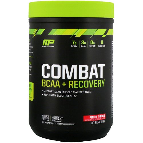 MusclePharm, Combat BCAA + Recovery, Fruit Punch, 17 oz (483 g) Review