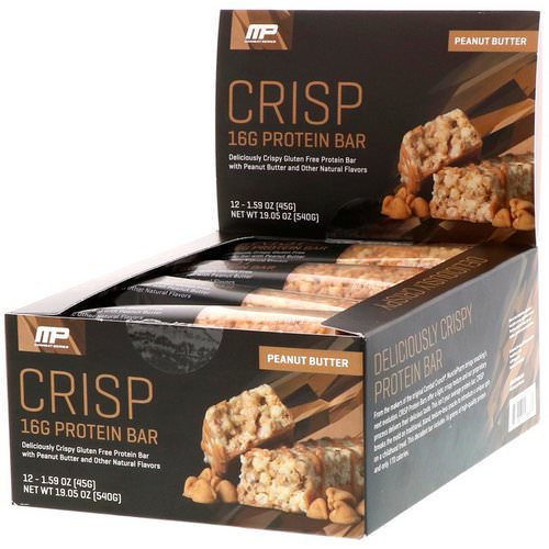 MusclePharm, Combat Crisp Protein Bar, Peanut Butter, 12 Bars, 1.59 oz (45 g) Each Review
