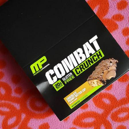 MusclePharm, Combat Crunch, Chocolate Peanut Butter Cup, 12 Bars, 63 g Each