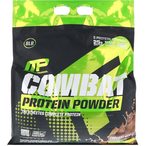 MusclePharm, Combat Protein Powder, Chocolate Milk, 8 lbs (3629 g) Review