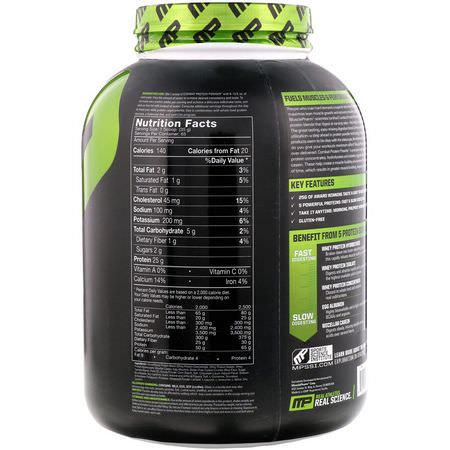 蛋白質, 運動營養: MusclePharm, Combat Protein Powder, Cookies 'N' Cream, 5 lbs (2275 g)