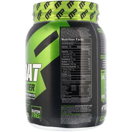 蛋白質, 運動營養: MusclePharm, Combat Protein Powder, Vanilla, 2 lbs (907 g)