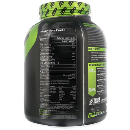 蛋白質, 運動營養: MusclePharm, Combat Protein Powder, Vanilla, 4 lbs (1814 g)