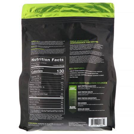 蛋白質, 運動營養: MusclePharm, Combat Protein Powder, Vanilla, 5 lb (2268 g)