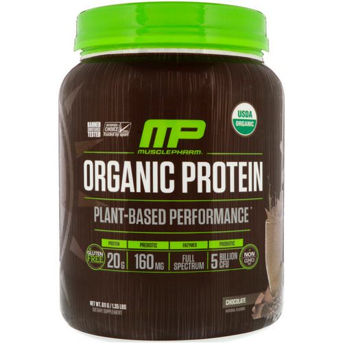 MusclePharm Natural, Organic Protein, Plant-Based, Chocolate, 1.35 lbs (611 g) Review