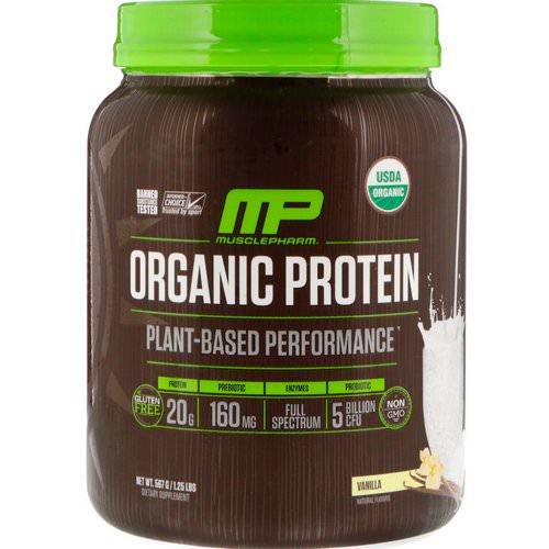 MusclePharm Natural, Organic Protein, Plant-Based, Vanilla, 1.25 lbs (567 g) Review