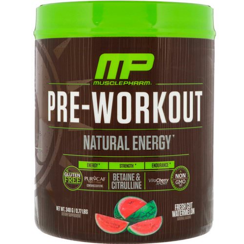MusclePharm Natural, Pre-Workout, Fresh Cut Watermelon, 0.77 lbs (348 g) Review