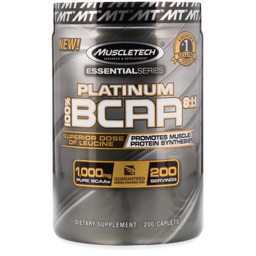 Muscletech, 100% Platinum BCAA 8:1:1, 1,000 mg, 200 Caplets Review