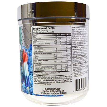BCAA, 氨基酸: Muscletech, Amino Build, Next Gen BCAA Formula With Betaine Icy Rocket Freeze, 9.73 oz (276 g)
