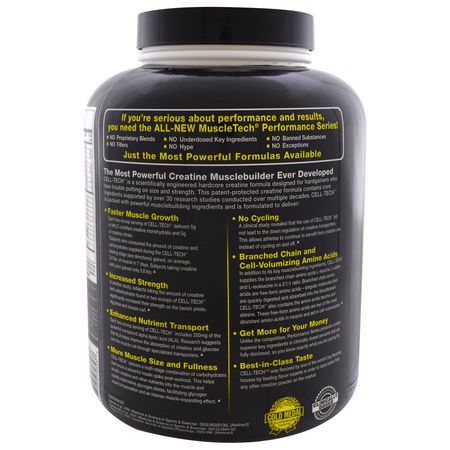 Muscletech Creatine Blends Carbohydrate Powders - 碳水化合物粉, 鍛煉後恢復, 肌酸, 肌肉發達者