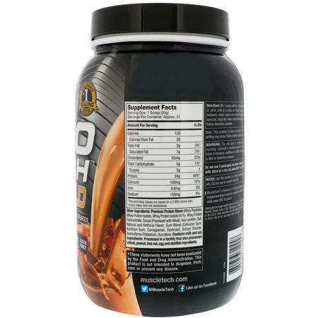 乳清蛋白, 運動營養: Muscletech, Nitro Tech, 100% Whey Gold, Double Rich Chocolate, 2.24 lbs (1.02 kg)