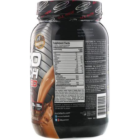 飲食, 體重: Muscletech, Nitro Tech Ripped, Ultimate Protein + Weight Loss Formula, Chocolate Fudge Brownie, 2 lbs (907 g)