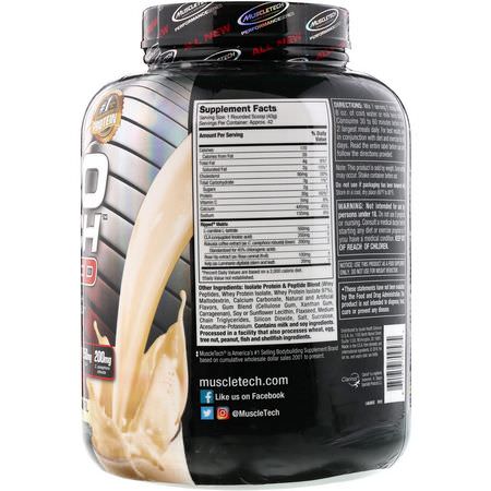 飲食, 體重: Muscletech, Nitro Tech Ripped, Ultimate Protein + Weight Loss Formula, French Vanilla Swirl, 4 lbs (1.81 kg)