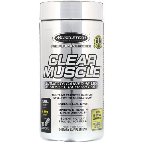 Muscletech, Performance Series, Clear Muscle, 168 Liquid Caps Review