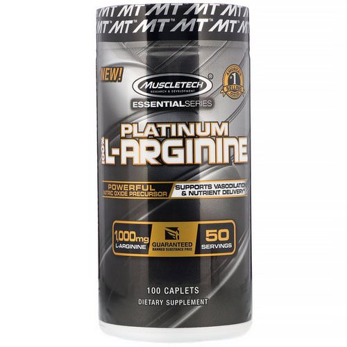 Muscletech, Platinum 100% L-Arginine, 1,000 mg, 100 Caplets Review