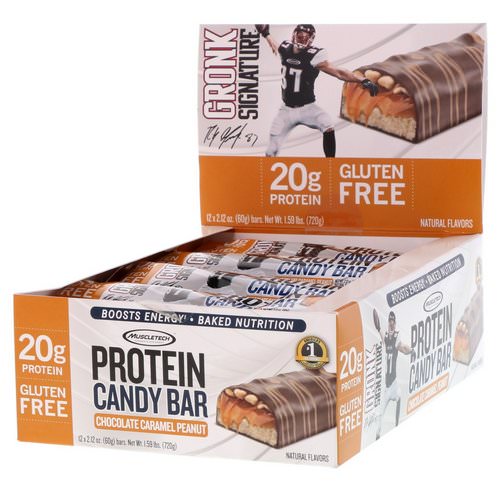 Muscletech, Protein Candy Bar, Chocolate Caramel Peanut, 12 Bars, 2.12 oz (60 g) Each Review