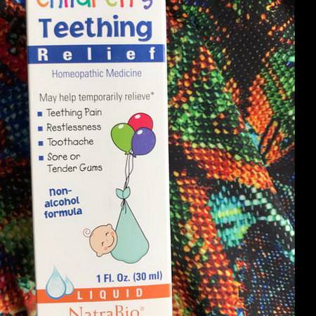 NatraBio, Children's Teething Relief, Non-Alcohol Formula, Liquid, 1 fl oz (30 ml)