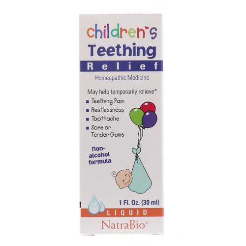 NatraBio, Children's Teething Relief, Non-Alcohol Formula, Liquid, 1 fl oz (30 ml) Review