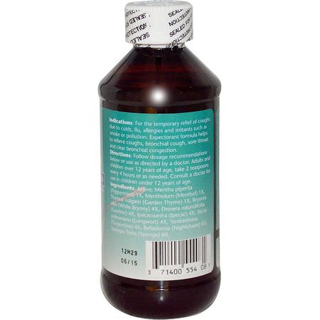 順勢療法, 草藥: NatraBio, Cough Syrup, Expectorant Plus, 8 fl oz (240 ml)