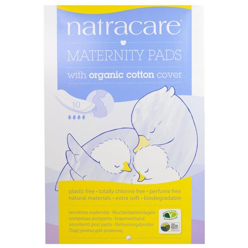 Natracare, Maternity Pads with Organic Cotton Cover, 10 Pads Review