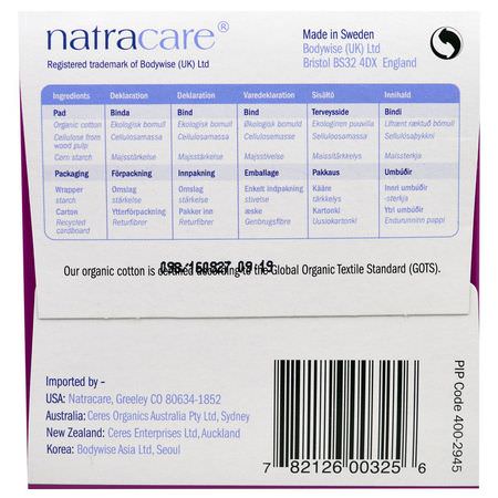 一次性墊, 女性護墊: Natracare, Organic & Natural, Ultra Extra Pads, Normal, 12 Pads