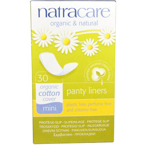 Natracare, Panty Liners, Organic Cotton Cover, Mini, 30 Liners Review