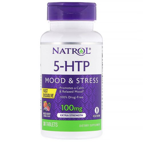 Natrol, 5-HTP, Fast Dissolve, Extra Strength, Wild Berry Flavor, 100 mg, 30 Tablets Review